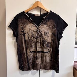 Elegant Graphic Print Women's Top